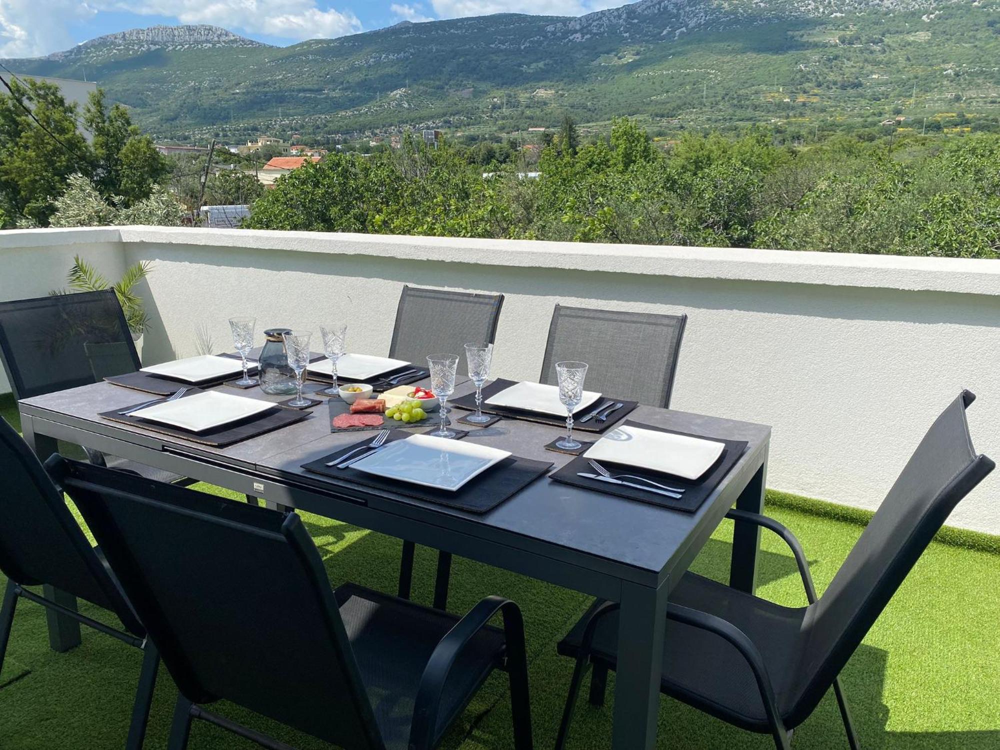 Apartment Milena Kastela Mit Whirlpool Kültér fotó